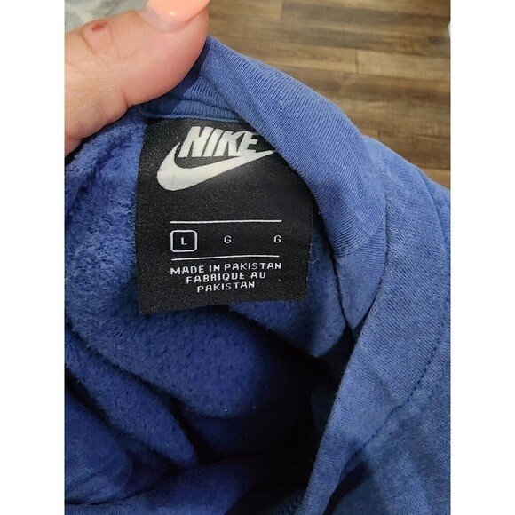Nike Hoodie Women Size Large LG Blue Cowl Neck GREAT SHAPE - Picture 3 of 6